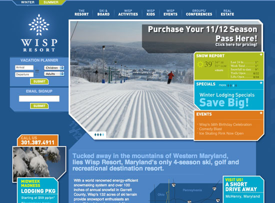 30个华丽迷人的滑雪度假旅游网站